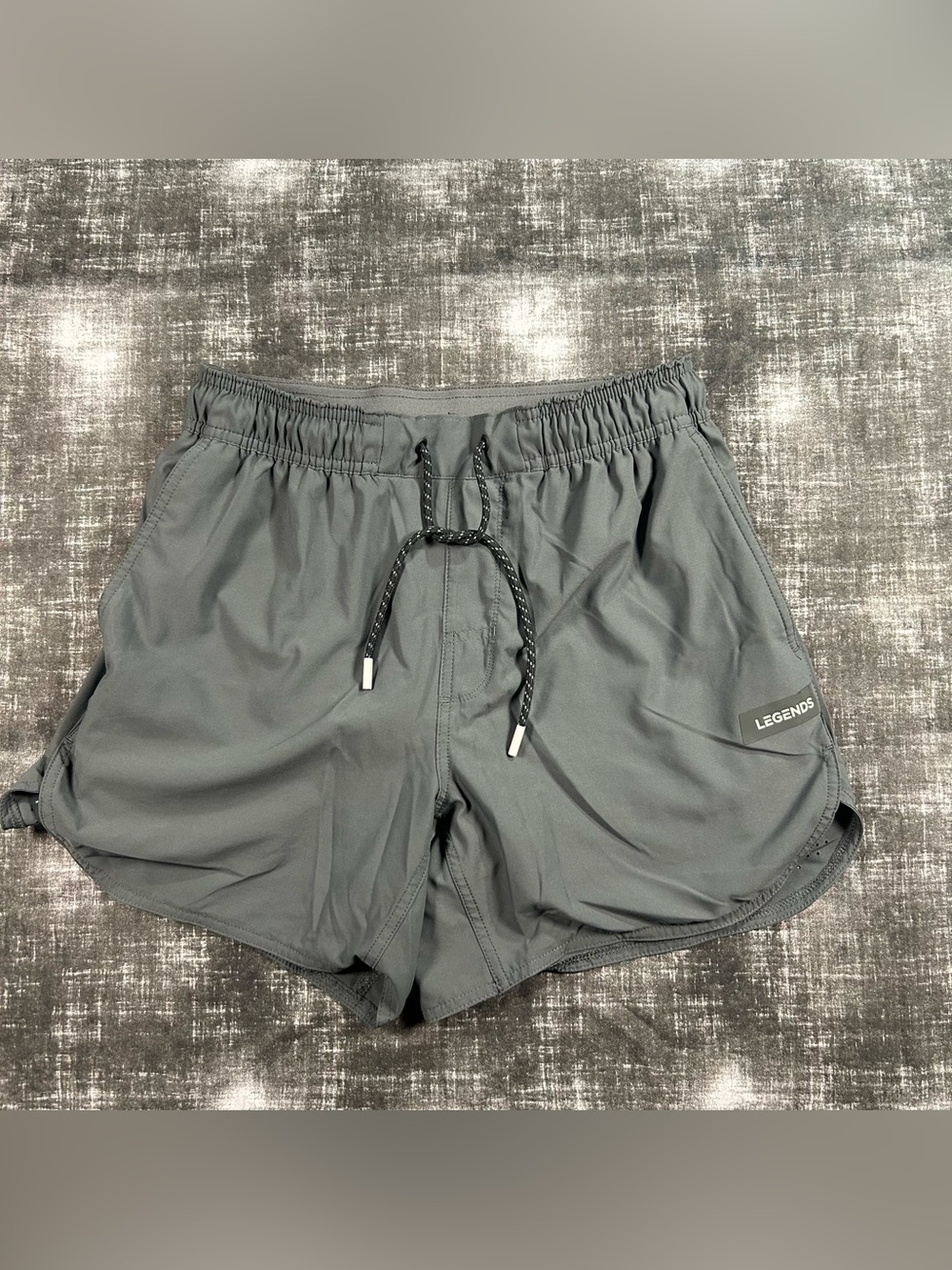 Legends Luka Shorts Mens Small 5" Gray Gym Workout Lined Running Active Stretch